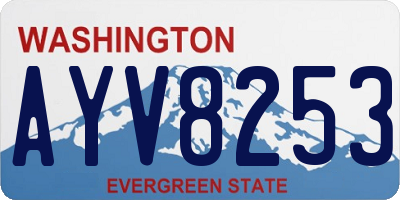 WA license plate AYV8253