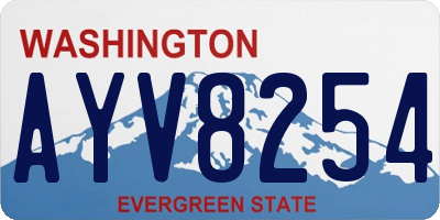 WA license plate AYV8254