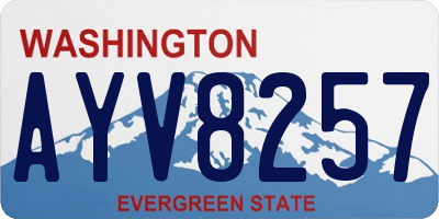 WA license plate AYV8257