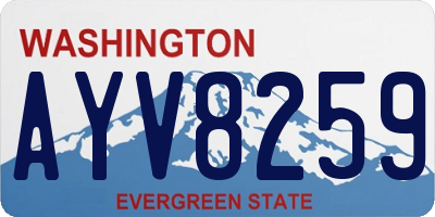 WA license plate AYV8259