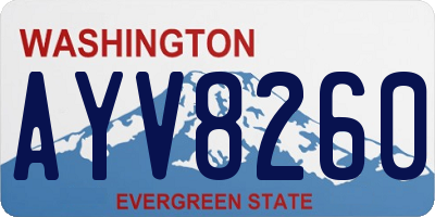 WA license plate AYV8260