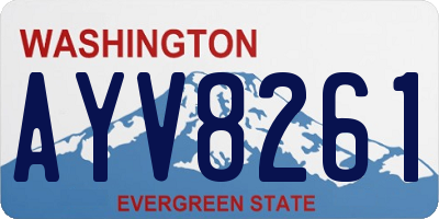 WA license plate AYV8261