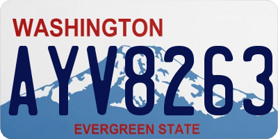 WA license plate AYV8263