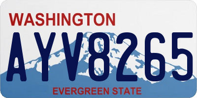 WA license plate AYV8265