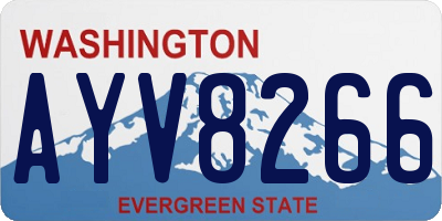 WA license plate AYV8266