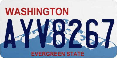 WA license plate AYV8267