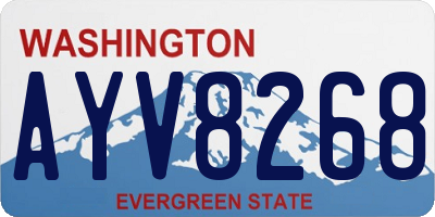 WA license plate AYV8268