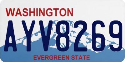 WA license plate AYV8269