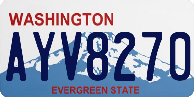 WA license plate AYV8270