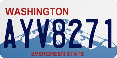 WA license plate AYV8271