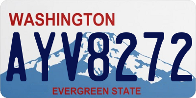 WA license plate AYV8272