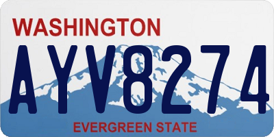 WA license plate AYV8274