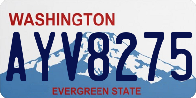 WA license plate AYV8275