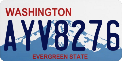 WA license plate AYV8276