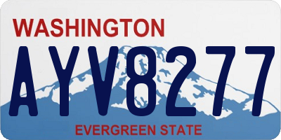 WA license plate AYV8277