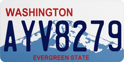 WA license plate AYV8279