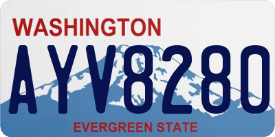 WA license plate AYV8280