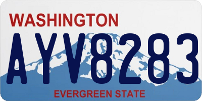 WA license plate AYV8283