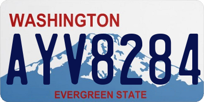 WA license plate AYV8284