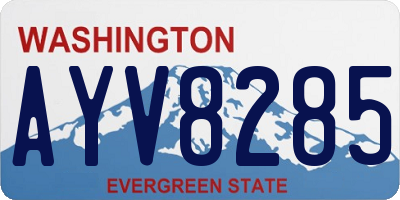 WA license plate AYV8285