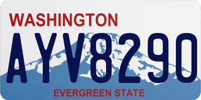 WA license plate AYV8290