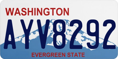 WA license plate AYV8292