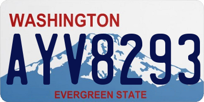 WA license plate AYV8293