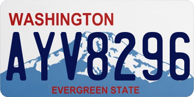 WA license plate AYV8296