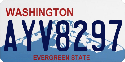 WA license plate AYV8297