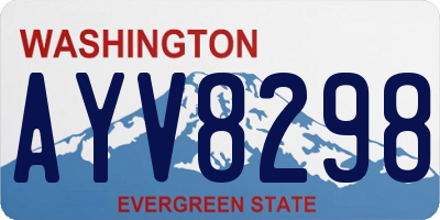 WA license plate AYV8298