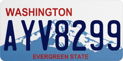 WA license plate AYV8299