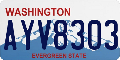 WA license plate AYV8303