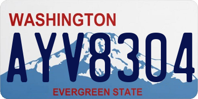 WA license plate AYV8304