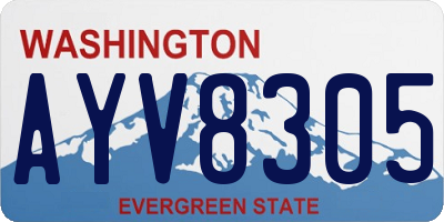 WA license plate AYV8305