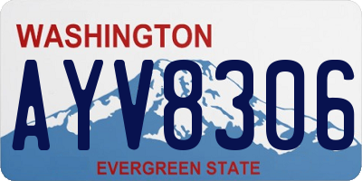 WA license plate AYV8306