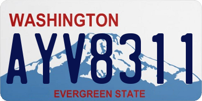 WA license plate AYV8311