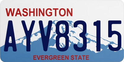 WA license plate AYV8315