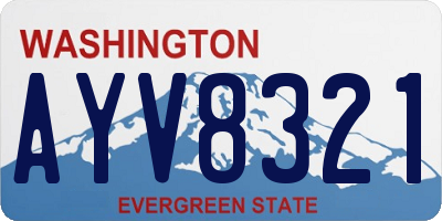 WA license plate AYV8321