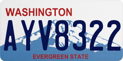 WA license plate AYV8322