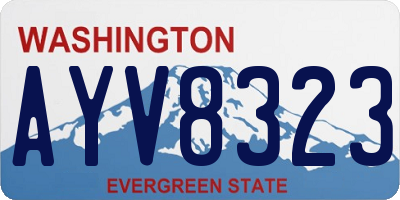 WA license plate AYV8323