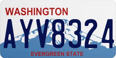 WA license plate AYV8324