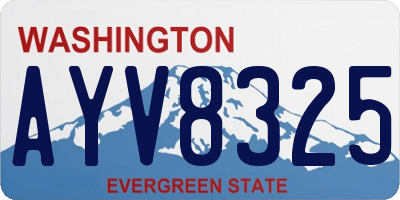 WA license plate AYV8325