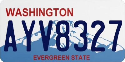 WA license plate AYV8327