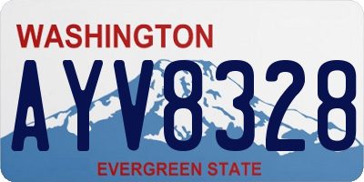 WA license plate AYV8328