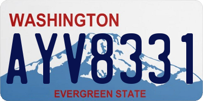 WA license plate AYV8331