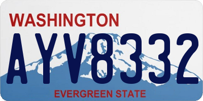 WA license plate AYV8332