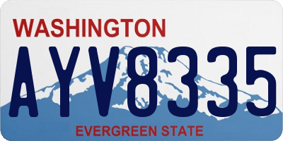 WA license plate AYV8335