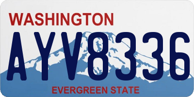 WA license plate AYV8336