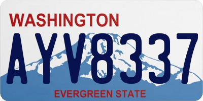 WA license plate AYV8337