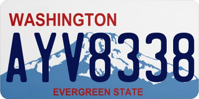 WA license plate AYV8338